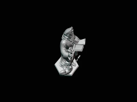 Saint Peter with Keys Statue Design 3 - 3D Print Model 3D Print Model