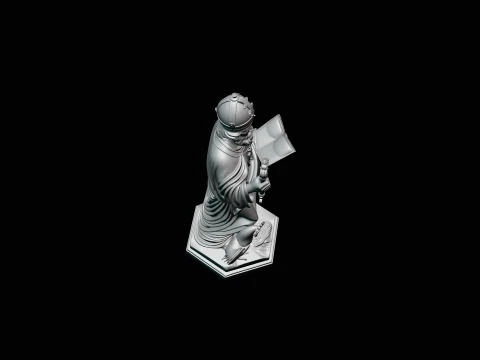 Saint Peter with Keys Statue Design 4 - 3D Print Model 3D Print Model