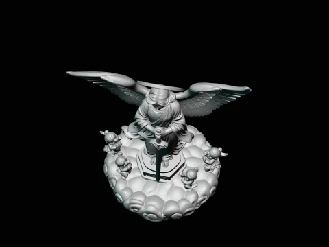 Guardian Angel Statue Design 3 - 3D Print Model 3D Print Model