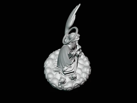 Guardian Angel Statue Design 3 - 3D Print Model 3D Print Model