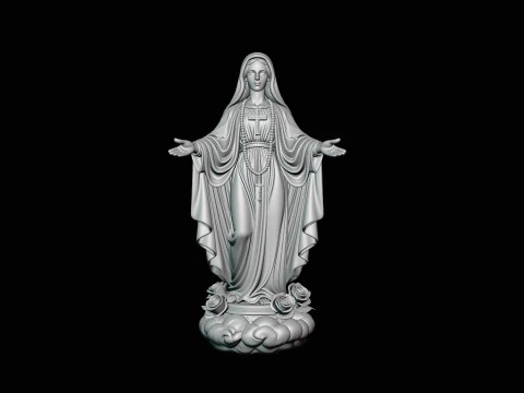 Our Lady of Grace Statue Design 5 - 3D Print Model 3D Print Model