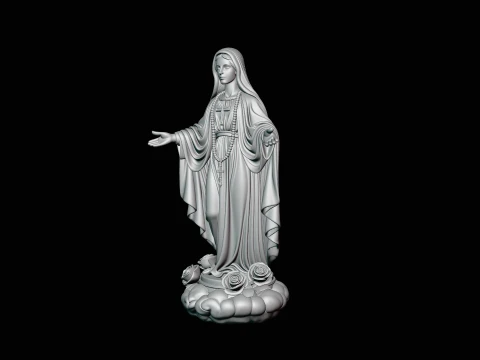 Our Lady of Grace Statue Design 5 - 3D Print Model 3D Print Model