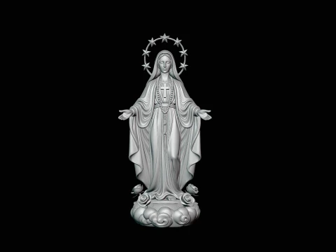 Our Lady of Grace Statue Design 6 - 3D Print Model 3D Print Model