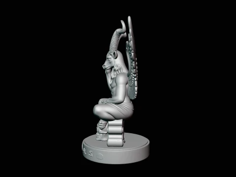 Baphomet on Skull Throne Statue Design 3 - 3D Print Model 3D Print Model