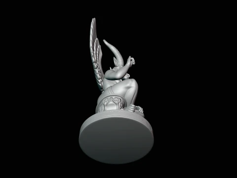 Baphomet on Skull Throne Statue Design 4 - 3D Print Model 3D Print Model