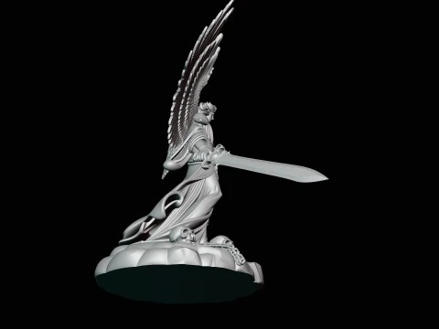 Angel of Death with Lantern Statue Design 2 - 3D Print Model 3D Print Model