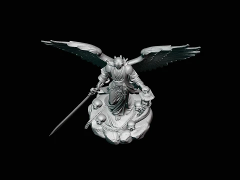 Angel of Death with Lantern Statue Design 2 - 3D Print Model 3D Print Model