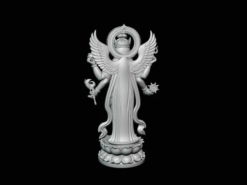 Multi-Armed Guanyin Statue Design 5 - 3D Print Model 3D Print Model