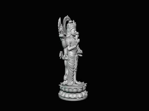 Multi-Armed Guanyin Statue Design 5 - 3D Print Model 3D Print Model