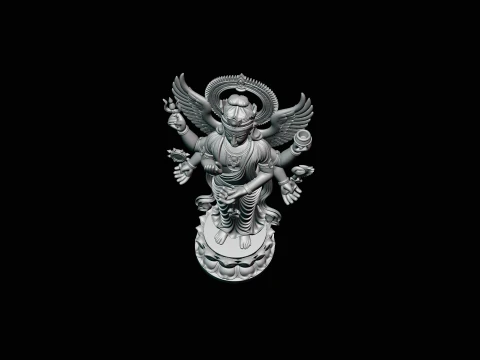 Multi-Armed Guanyin Statue Design 5 - 3D Print Model 3D Print Model