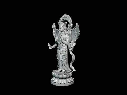 Multi-Armed Guanyin Statue Design 6 - 3D Print Model 3D Print Model