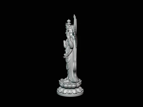 Multi-Armed Guanyin Statue Design 6 - 3D Print Model 3D Print Model
