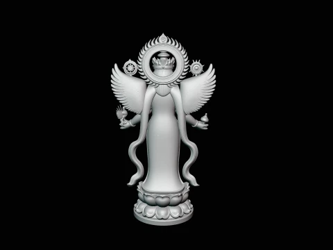 Multi-Armed Guanyin Statue Design 6 - 3D Print Model 3D Print Model