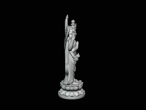 Multi-Armed Guanyin Statue Design 6 - 3D Print Model 3D Print Model