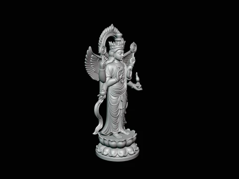 Multi-Armed Guanyin Statue Design 6 - 3D Print Model 3D Print Model