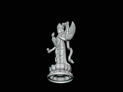Multi-Armed Guanyin Statue Design 6 - 3D Print Model 3D Print Model
