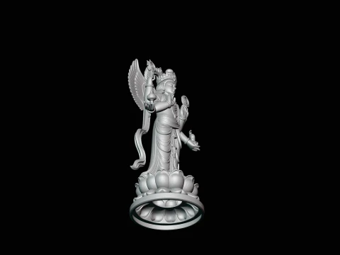 Multi-Armed Guanyin Statue Design 6 - 3D Print Model 3D Print Model