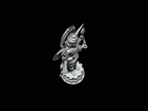 Multi-Armed Guanyin Statue Design 6 - 3D Print Model 3D Print Model