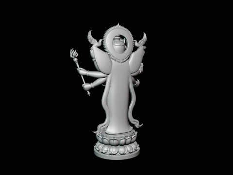 Multi-Armed Guanyin Statue Design 7 - 3D Print Model 3D Print Model