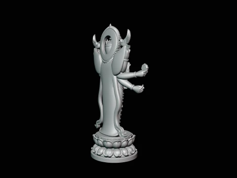 Multi-Armed Guanyin Statue Design 7 - 3D Print Model 3D Print Model