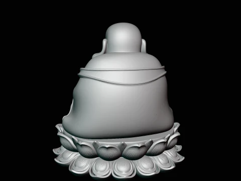 Laughing Buddha Statue Design 5 - 3D Print Model 3D Print Model