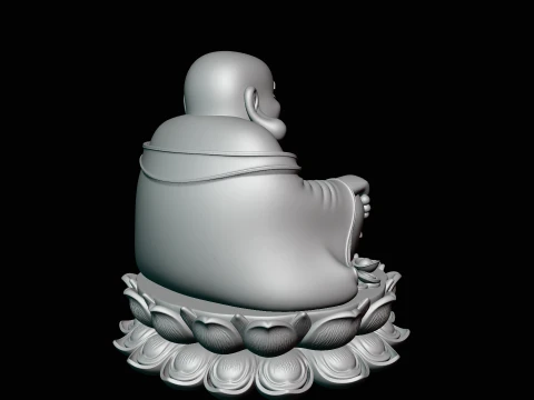 Laughing Buddha Statue Design 5 - 3D Print Model 3D Print Model