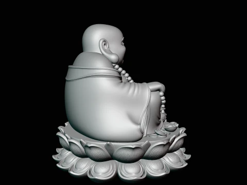 Laughing Buddha Statue Design 5 - 3D Print Model 3D Print Model