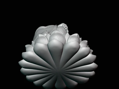 Laughing Buddha Statue Design 5 - 3D Print Model 3D Print Model