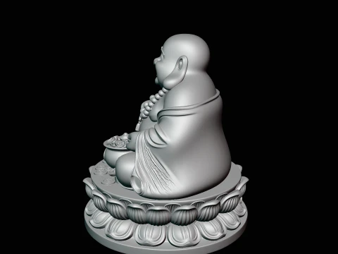 Laughing Buddha Statue Design 6 - 3D Print Model 3D Print Model