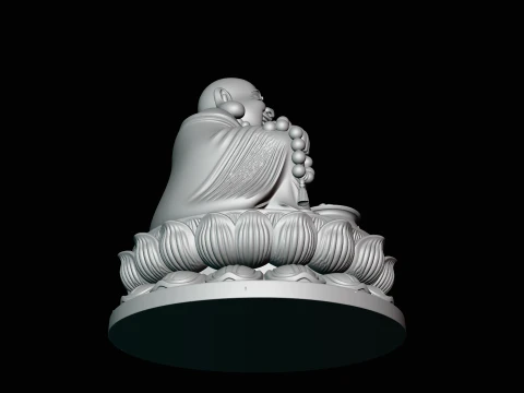 Laughing Buddha Statue Design 6 - 3D Print Model 3D Print Model