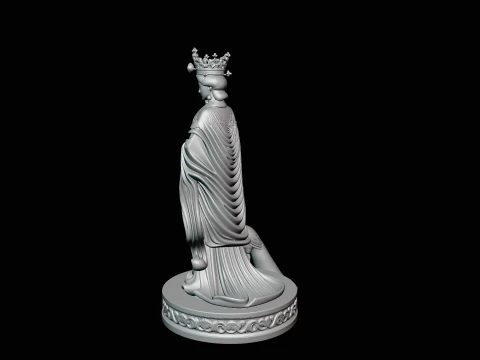 Hera with Peacock Statue Design 1 - 3D Print Model 3D Print Model