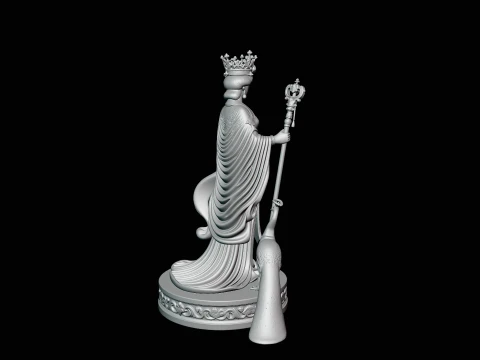 Hera with Peacock Statue Design 1 - 3D Print Model 3D Print Model