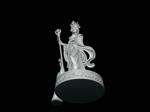 Hera with Peacock Statue Design 1 - 3D Print Model 3D Print Model