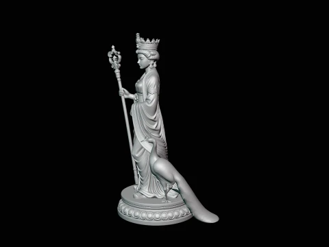 Hera with Peacock Statue Design 2 - 3D Print Model 3D Print Model