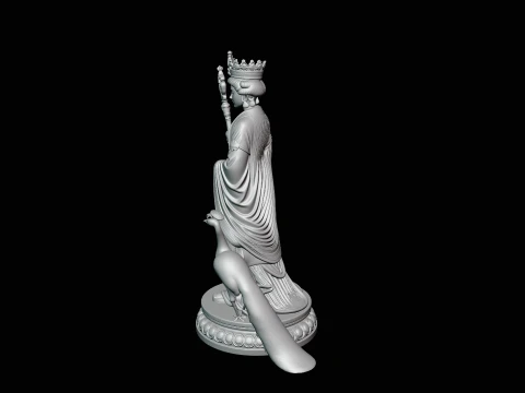 Hera with Peacock Statue Design 2 - 3D Print Model 3D Print Model