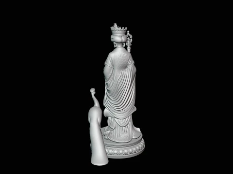 Hera with Peacock Statue Design 2 - 3D Print Model 3D Print Model