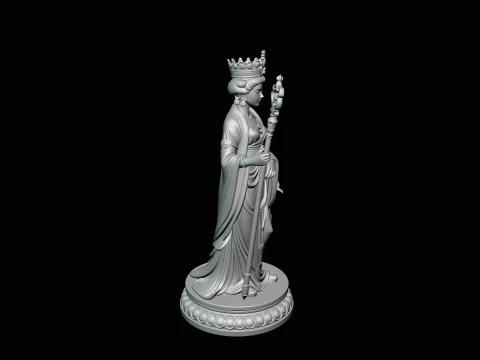 Hera with Peacock Statue Design 2 - 3D Print Model 3D Print Model