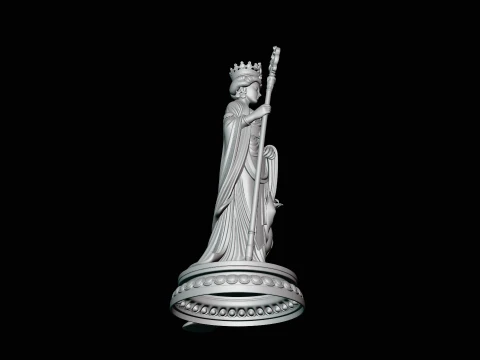 Hera with Peacock Statue Design 2 - 3D Print Model 3D Print Model