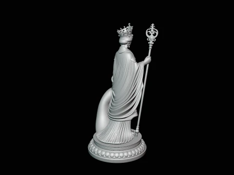 Hera with Peacock Statue Design 3 - 3D Print Model 3D Print Model