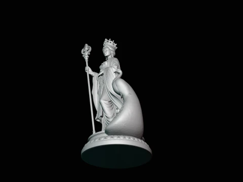 Hera with Peacock Statue Design 3 - 3D Print Model 3D Print Model