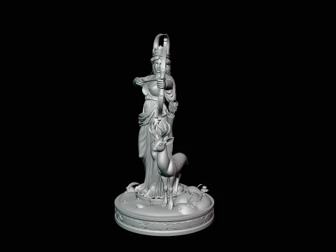 Diana the Huntress Statue Design 1 - 3D Print Model 3D Print Model