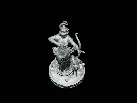 Diana the Huntress Statue Design 1 - 3D Print Model 3D Print Model