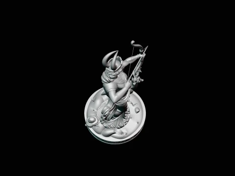 Diana the Huntress Statue Design 1 - 3D Print Model 3D Print Model