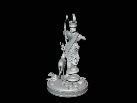 Diana the Huntress Statue Design 2 - 3D Print Model 3D Print Model