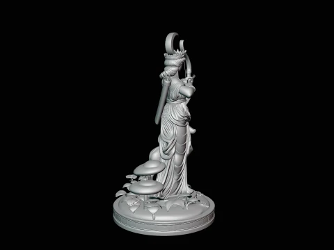 Diana the Huntress Statue Design 2 - 3D Print Model 3D Print Model