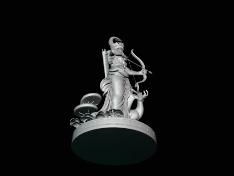 Diana the Huntress Statue Design 2 - 3D Print Model 3D Print Model