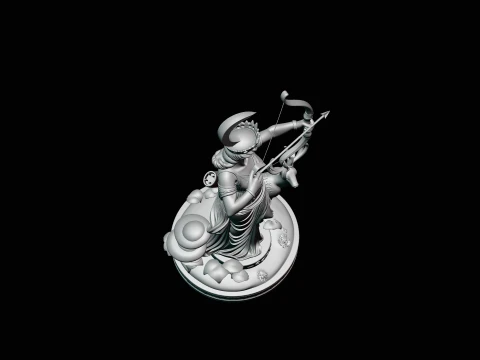 Diana the Huntress Statue Design 2 - 3D Print Model 3D Print Model
