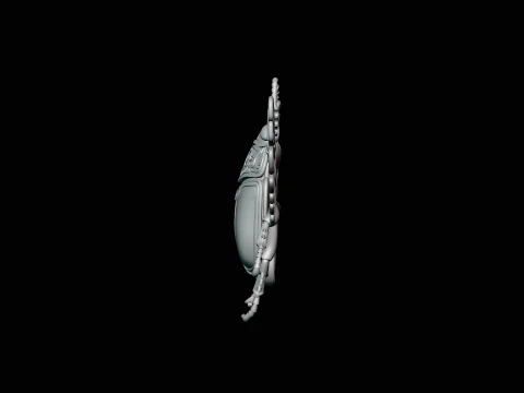 Filigree Winged Beetle Statue Design 2 - 3D Print Model 3D Print Model