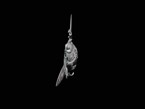 Filigree Winged Beetle Statue Design 3 - 3D Print Model 3D Print Model