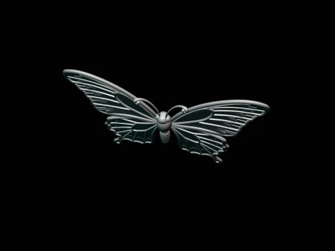 Ornate Golden Butterfly Statue Design 1 - 3D Print Model 3D Print Model
